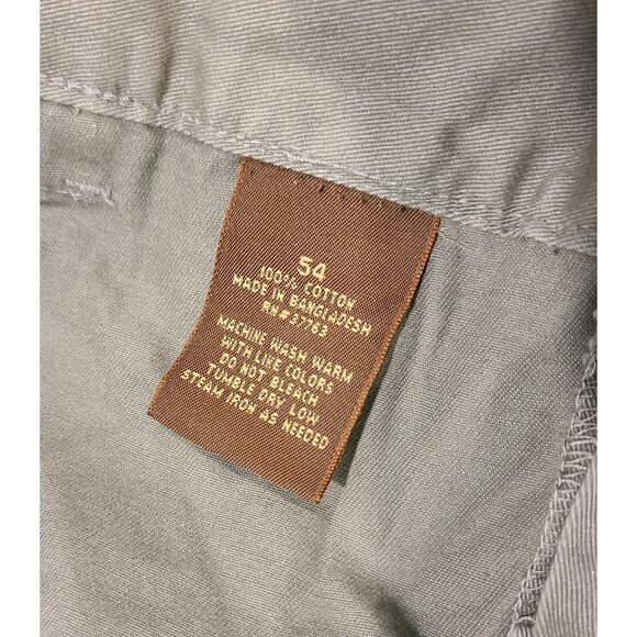 New! St. John's Bay Men Shorts 54 Green Gray Cargo Twill Hiking Button 9" Inseam - Picture 7 of 13